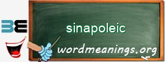 WordMeaning blackboard for sinapoleic